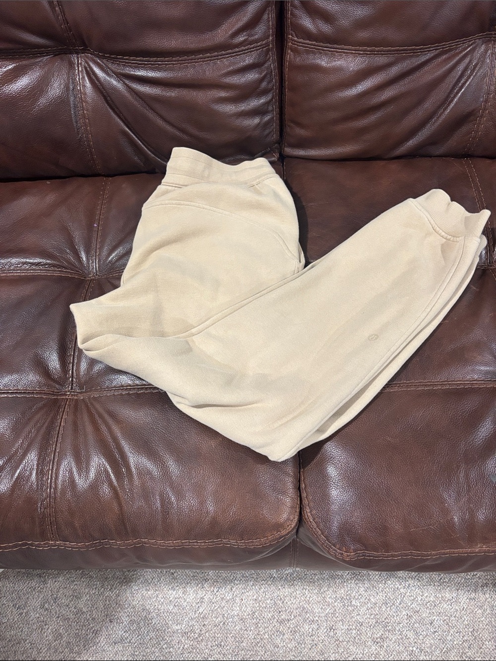 lululemon athletica Tan Beige Sweatpants - Neutral Lounge Bottoms